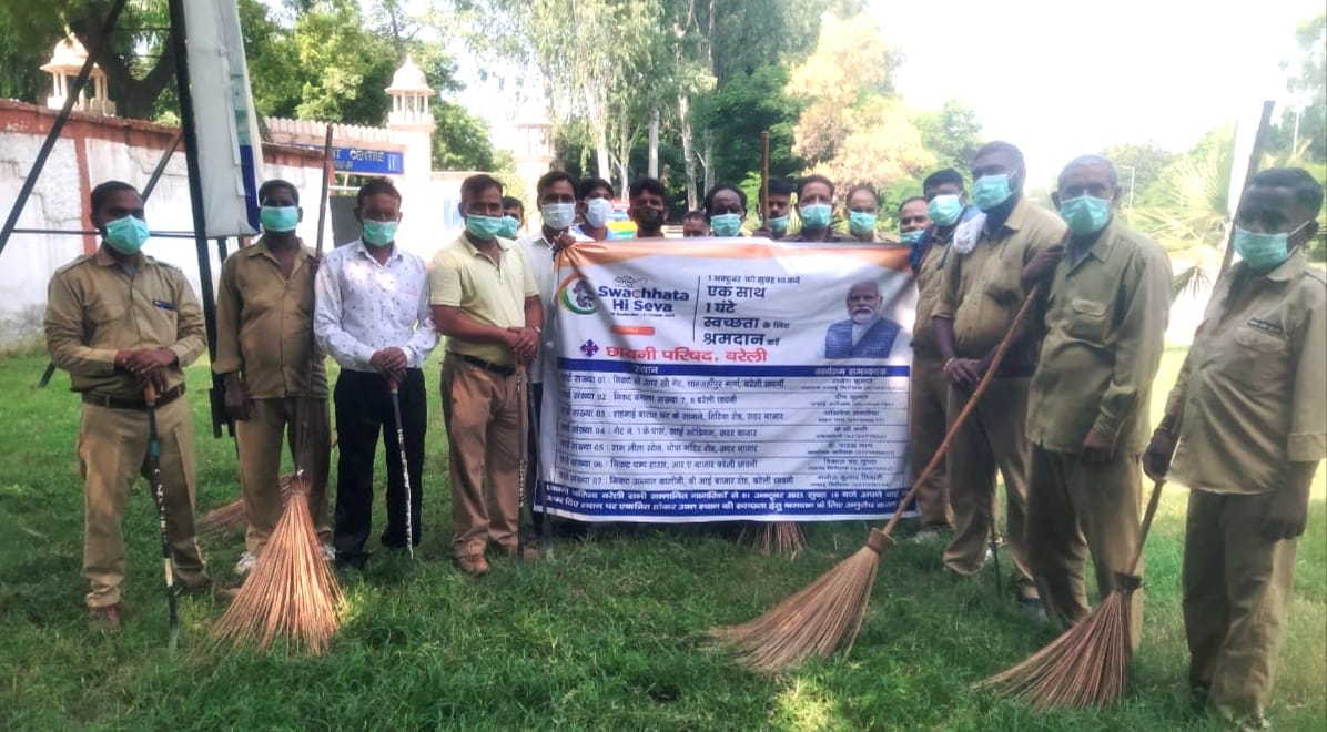 एक साथ एक घंटा 500 लोगों ने किया श्रमदान