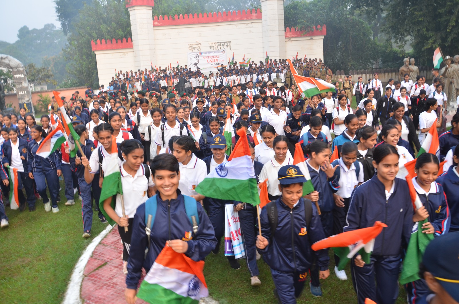 राष्ट्रीय एकता दिवस पर एनसीसी द्वारा रन फॉर यूनिटी