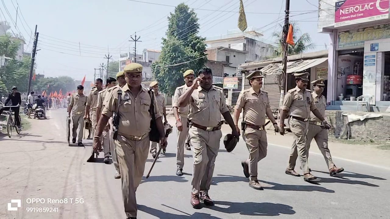 फतेहपुर: शौर्य यात्रा में पुलिस, नगर पालिका रही मुस्तैद