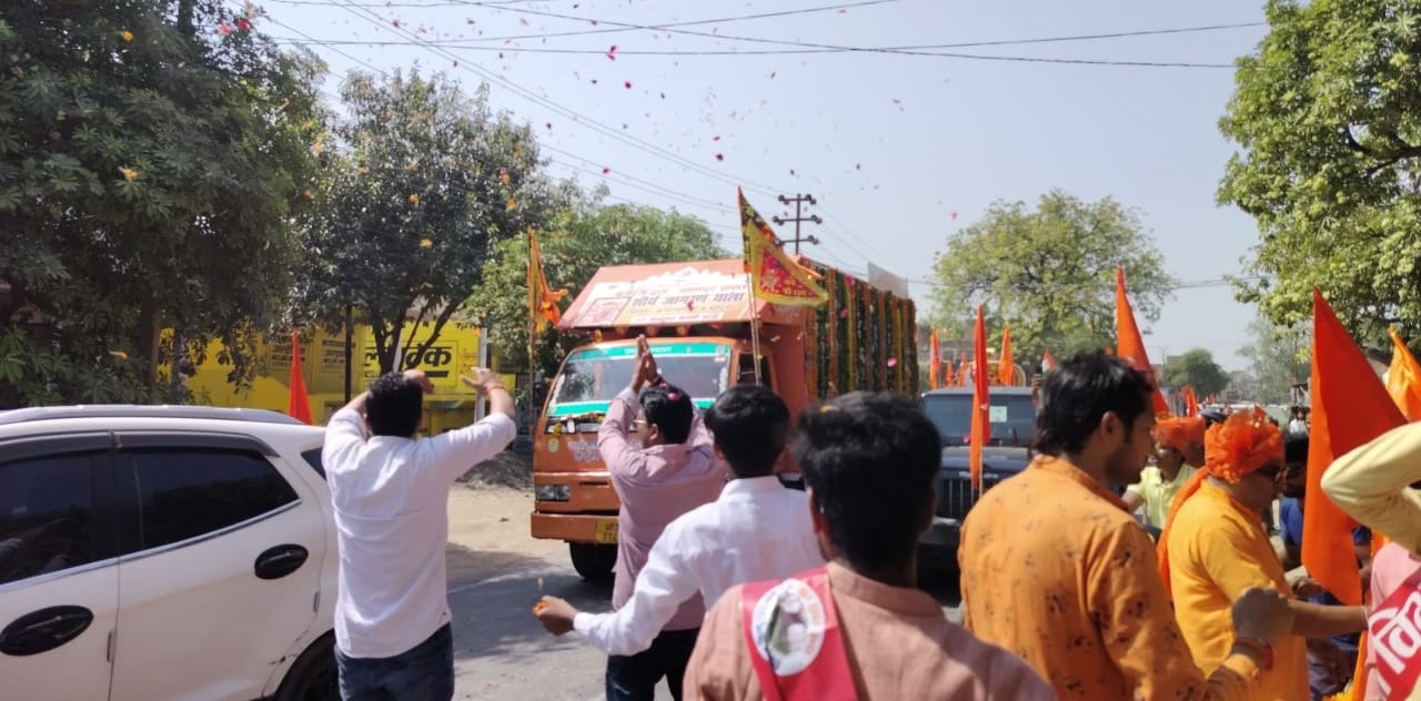 हिंदुत्व शौर्य जागरण यात्रा के स्वागत में उमड़ा फतेहपुर