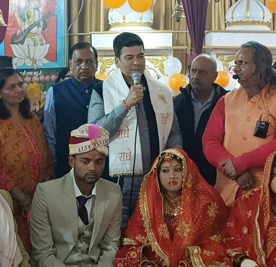 बाबा श्याम के प्रथम बार्षिक उत्सव पर 7 कन्याओ का हुआ सामूहिक विवाह