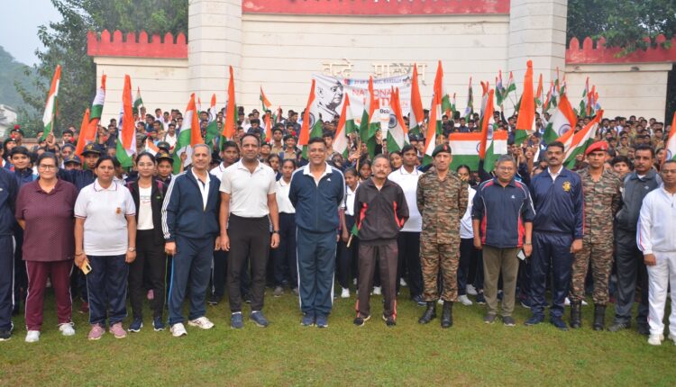 राष्ट्रीय एकता दिवस पर एनसीसी द्वारा रन फॉर यूनिटी