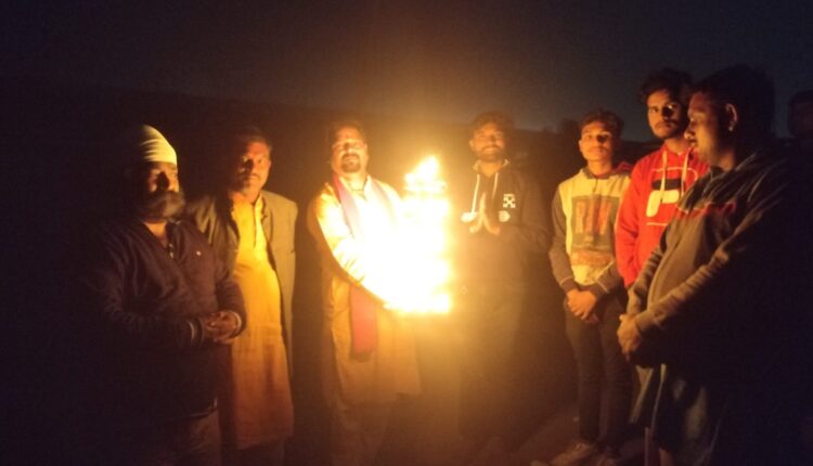 श्रीरामगंगा घाट पर किया गया भव्य आरती का आयोजन